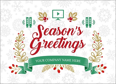 Theater Snowflake Christmas Card