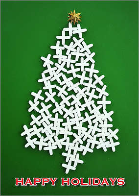 Tile Christmas Card (Glossy White)