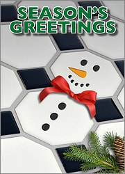 Tile Snowman Christmas Card
