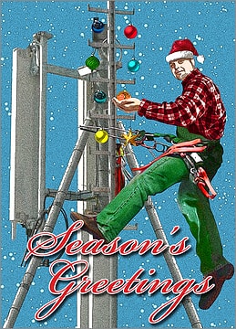 Tower Climb Christmas Card