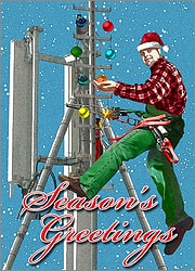 Tower Climb Christmas Card