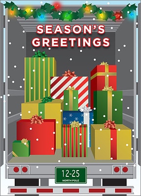 Trucking Christmas Card (Glossy White) 