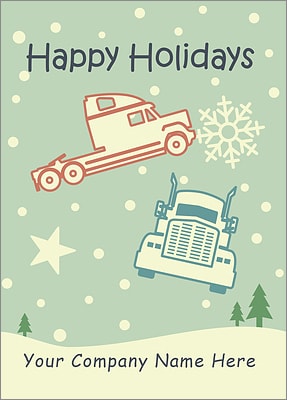 Trucking Snowfall Card (Glossy White) 