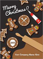 Welder Gingerbread Christmas Card