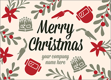 Welder Seasons Greeting Card