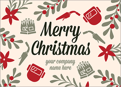 Welder Seasons Greeting Card