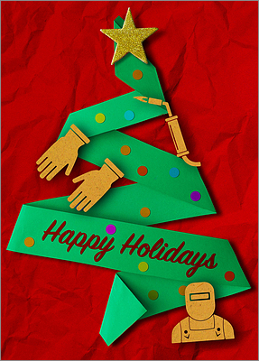 Welders Green Tree Card