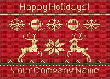 Welders Reindeer Christmas Card