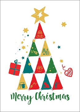 Welders Tree Christmas Card