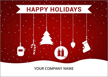 Welding Ornaments Holiday Card