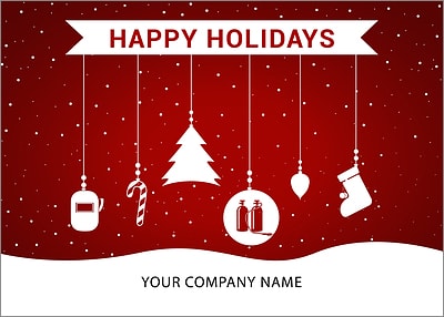 Welding Ornaments Holiday Card (Glossy White)