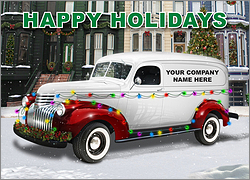 White Christmas Van Card