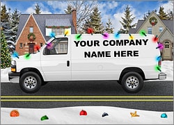 White Van Christmas Card