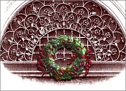 Wreath on Grillwork