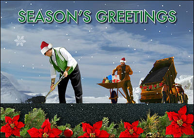 Asphalt Holiday Christmas Card (Glossy White)