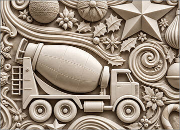 Cement Christmas Card Creative