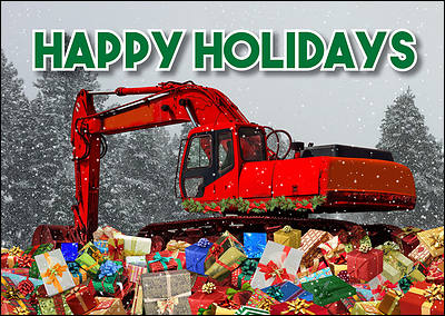 Excavating Gifts Christmas Card (Glossy White)