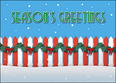 Fencing Greeting Card (Glossy White)