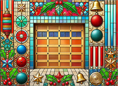 Garage Door Christmas card Timeless