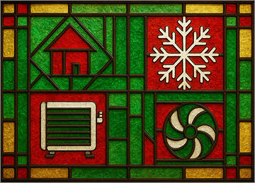 HVAC Christmas Card Glass