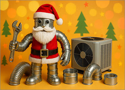 HVAC Christmas Card Santa