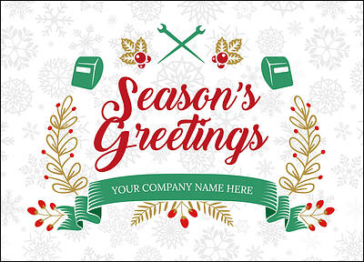 Ironworker Snowflake Christmas Card (Glossy White)