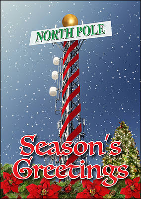 Tower Decor Christmas Card (Glossy White)